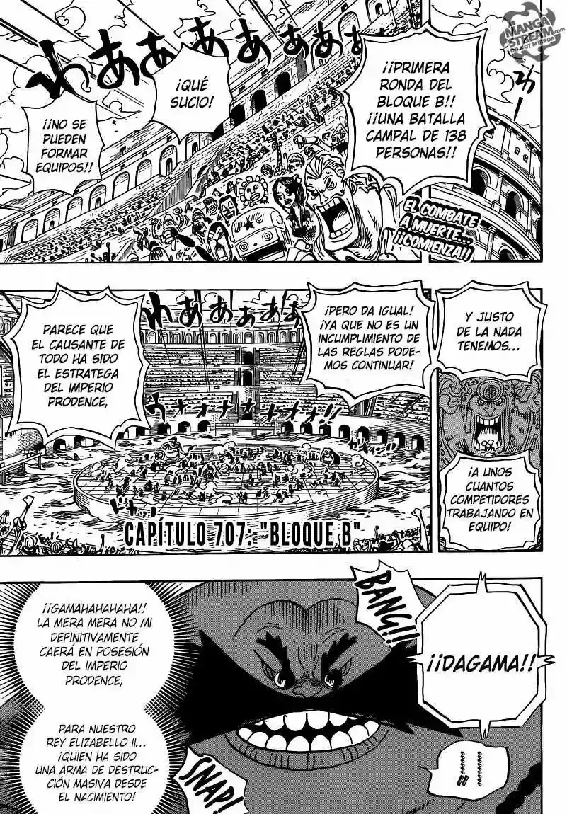 One Piece Capítulo 707 - Página 3 en español