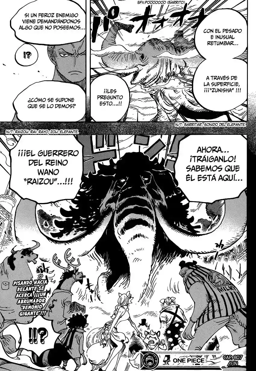 One Piece Capítulo 807 - Página 17 en español