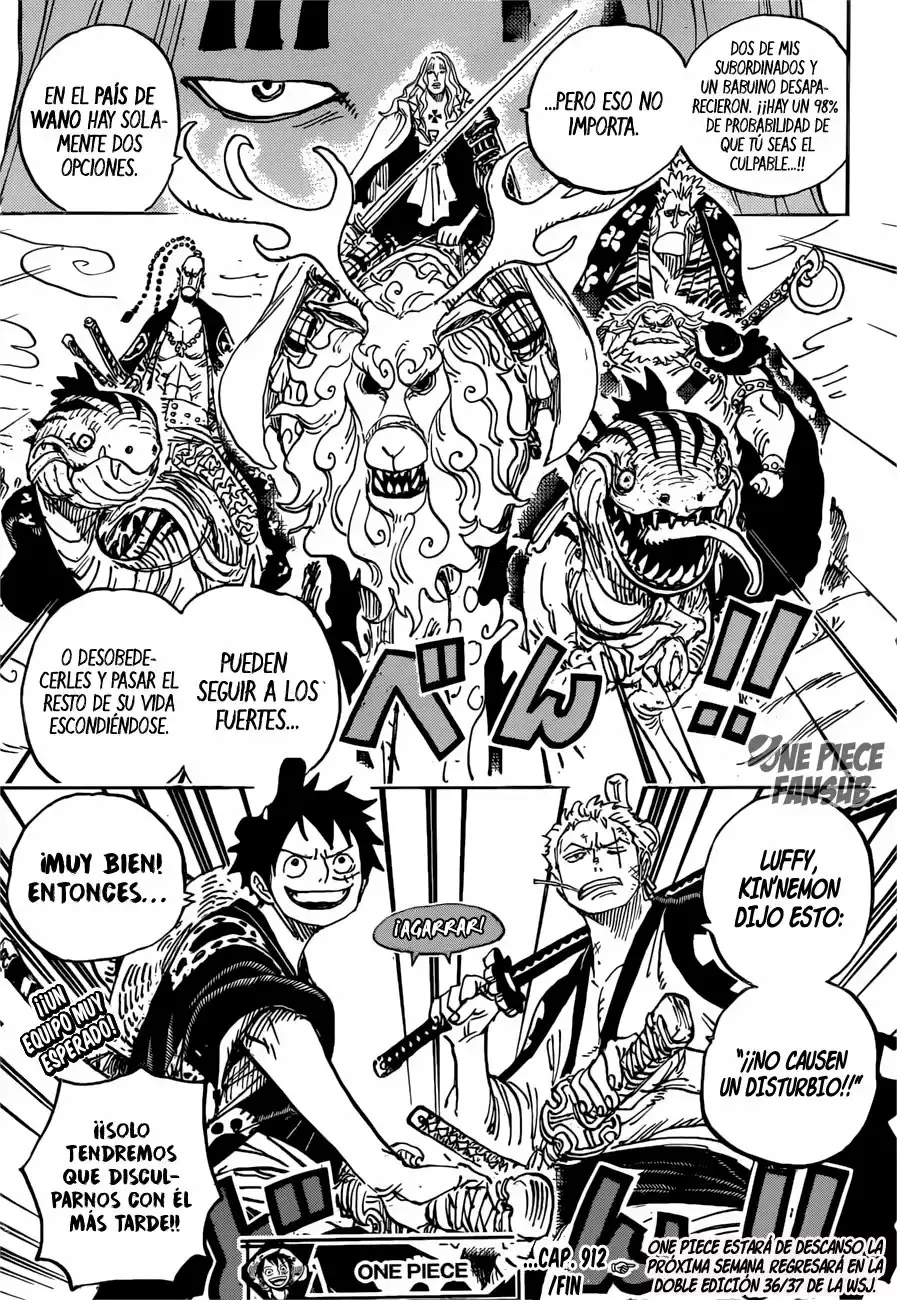 One Piece Capítulo 912 - Página 19 en español