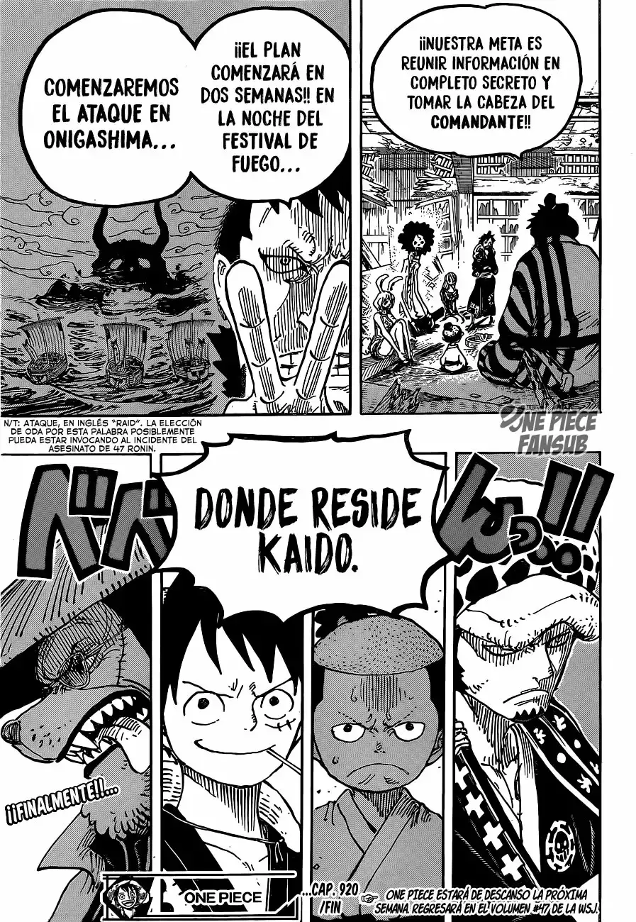 One Piece Capítulo 920 - Página 17 en español